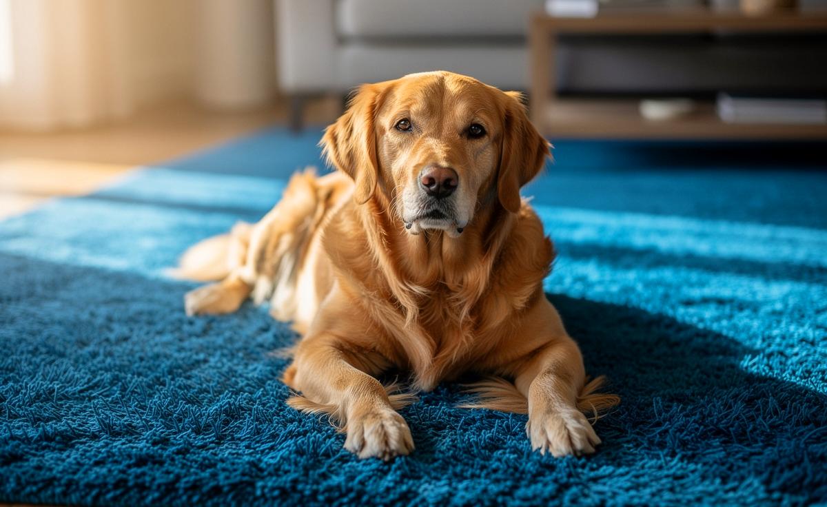 Hunde, die auf blauen Teppichen wohnen, benehmen sich anders, erfahrene Hundetrainer schwören darauf
