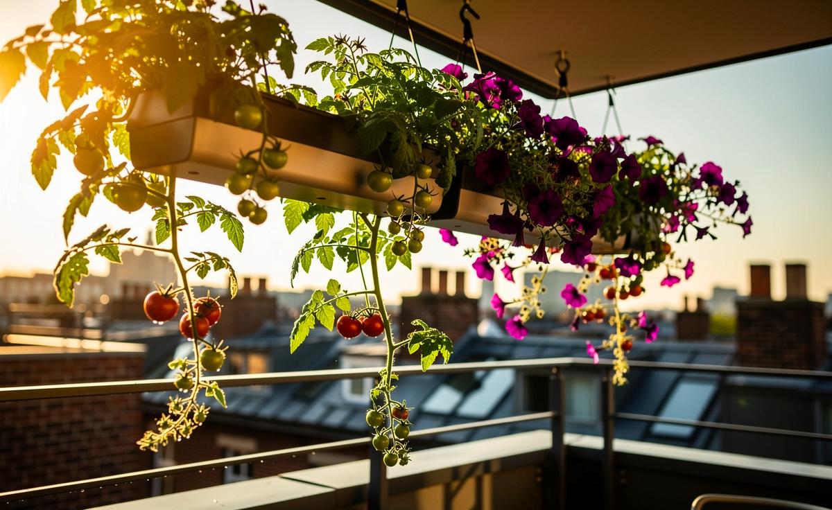 Pflanzentöpfe werden plötzlich kopfüber aufgehängt, ein Gärtner erklärt den Trend